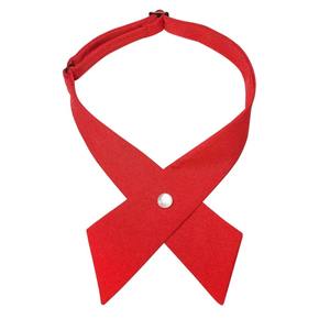 Cravate en soie 100% de couleur unie pour enfants étudiantes Cravate paresseuse Cravate motif rayé rouge blanc Graffiti 38cm * 5cm école - Product Image 3