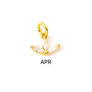<b>Crystal</b> <b>Quartz</b> Birthstone Charm Prong Set Gold Plated Marquise Pendant for <b>Necklace</b> Handmade Charm Bracelet Jewelry Making - Product Image 1