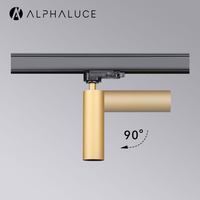 Spot LED sur rail en alliage d'aluminium 15W, nouveau style moderne, à angle de faisceau réglable et zoomable, trois circuits, intensité variable