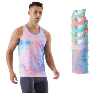 Débardeur de course marathon léger, séchage rapide, respirant, tricoté, 100% coton, imprimé par sublimation, unisexe homme - Product Image 1