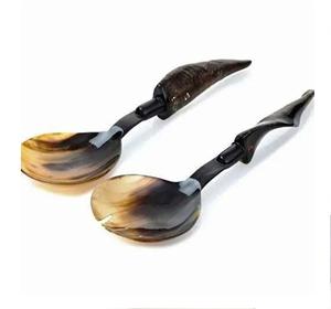 Ensemble de couverts en corne de buffle léger de luxe brun et noir outils de service à salade les plus vendus d'Inde Unique 56 - Product Image 5