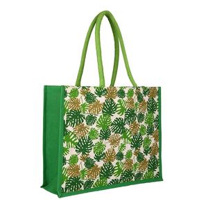 Bas quantité minimale de commande grand sac de plage fourre-tout en toile de jute écologique naturel personnalisé imprimé en toile de jute avec logo en gros - Product Image 2