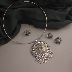 Conjunto de pendientes de collar Hasli oxidado MISHKA de alta calidad, conjunto hecho a mano, directo del proveedor indio, superventas - Product Image 2