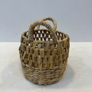 ตะกร้าผักตบชวาทรงกลม - Product Image 5