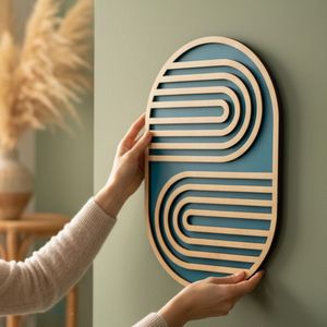 Cintre mural en bois fait main artistique idéal pour la décoration de chambre à coucher salon et organisation murale d'entrée - Product Image 2