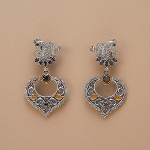 Stunning Collection of Oxidised Peacock <b>Earrings</b> with Two Tone Plating <b>Long</b> Lasting Fashion Jewelry - Product Image 2