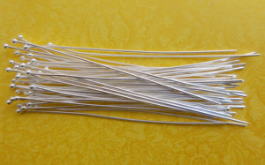 หัวหมุดสเตอริงชุบเงินโบราณและชุบทองและชุบทอง18K เกจ21นิ้วหมุดตกแต่งหัว B841 - Product Image 2