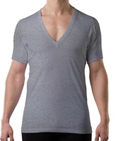 Camiseta Interior Casual para Hombre, 100% Algodón, Cuello en V Profundo, Ajuste Original con Almohadillas Absorbentes de Sudor, Ecológica, Transpirable, Directo de Fábrica