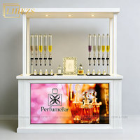 Vitrine de Luxe pour Parfums, Station de Remplissage de Parfums à 8 Têtes, Kiosque de Vente au Détail de Parfums avec Rétroéclairage LED Personnalisé