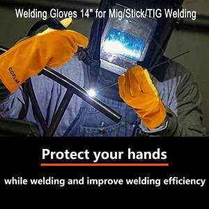 Guantes de Cuero Vacuno de Alta Calidad a Precios de Mayoreo para Protección de Manos, Guantes de Soldadura por Sublimación al por Mayor - Product Image 6