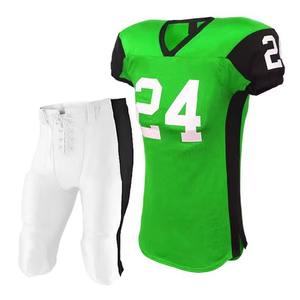 Nouvel Arrivage Maillot de Football Américain Personnalisé Numéro Unique Motif Cousu Logo Court Uniforme de Sport Imprimé par Sublimation - Product Image 4