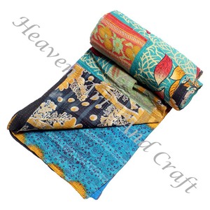 Hot Selling Handmade Kantha <b>Quilt</b> Gudari Kantha <b>Quilt</b> Gold Supplier Cotton Printed <b>Indian</b> for Home Hotel Use-Wholesale GD2278 - Product Image 1