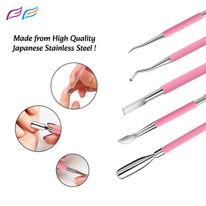 Bahasa Pro Gel pour Vernis à Ongles Nettoyeur de Peau Morte Poussoir de Cuticules en Acier Inoxydable à Double Extrémité - Product Image 2