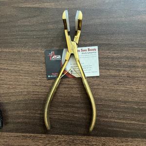 Pince à extensions de cheveux à clipser professionnelle en acier inoxydable de qualité chirurgicale bleu de haute qualité Pro Press, usage commercial - Product Image 5