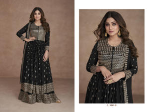 Elegante Conjunto de Traje Palazzo para Mujer, Listo para Usar, Diseño de Tres Piezas para Ocasiones Festivas y Fiestas - Product Image 4