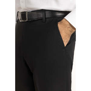 Pantalon de costume homme coupe droite en tissu peigné anthracite FP-NFL25-004 - Product Image 1