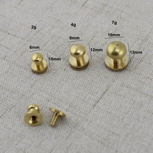 Bonne conception sacs de haute qualité décoration bricolage vis en cuivre tête ronde clou solide vis en cuir Rivet - Product Image 2