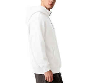 Vente en gros de sweats à capuche zippés pour hommes, personnalisés, double couche, en molleton French Terry, couleur unie, avec poche, coupe classique, pour l'hiver, à séchage rapide - Product Image 1