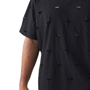 เสื้อยืดผู้ชายผ้าฝ้ายระบายอากาศได้ดีสีพื้น - Product Image 6