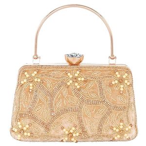 Bolso de mano de alta calidad con bordado floral de seda y cuentas, hecho a mano, forma personalizada, diseño étnico vibrante, accesorio para fiestas. - Product Image 6