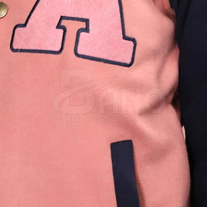 Best Price Women's Letterman <b>Jacket</b> Customized Logo Winter Satin Cotton Knitted Private Label - Product Image 6