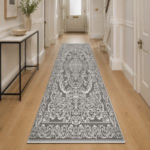 <b>RUGS</b> DEPOT LXDP-0648 Wholesale Grey Silver Designer Pattern Digital Printed Machine Washable Chenille Area <b>Rug</b> <b>Non</b> <b>Slip</b> - Product Image 5