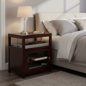 Ensemble table basse moderne en bois de pin avec porte en verre tables d'extrémité OEM ODM meubles de maison Vietnam - Product Image 3