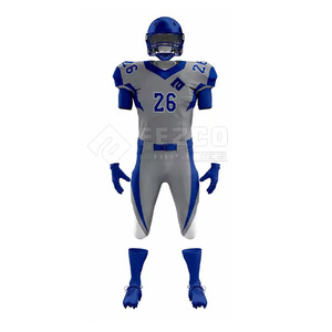 Ventes en gros de nouveaux ensembles d'uniformes de football américain respirants et tendance, personnalisés, à manches courtes, 100% polyester, à bas prix - Product Image 4
