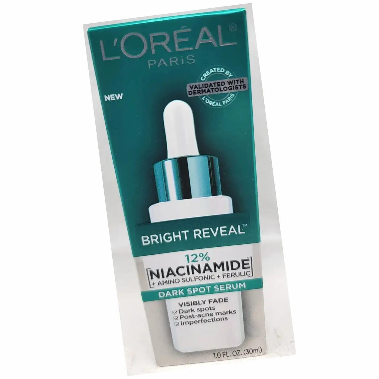 ¡Presentamos nuestro NUEVO L Oreal Paris Bright Reveal 12% Niacinamida Dark Spot Serum!