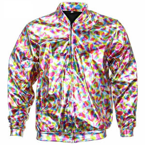 Chaqueta de bombardero de tela de poliéster de alta calidad, abrigo de béisbol, chaquetas de bombardero informales para hombres - Product Image 1