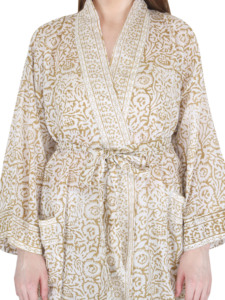 Floral Print Cotton Kimono Robes for Women Long Bathrobe <b>Wrap</b> Dressing Gown Swim Wear Free Size Spa Bath Wholesale Supply <b>Beach</b> - Product Image 4
