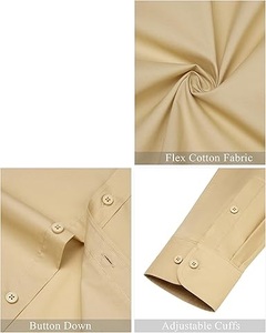 Chemise habillée classique pour homme à poignets mousquetaires, 100 % coton, coupe standard, respirante et écologique, vente en gros à faible MOQ - Product Image 3