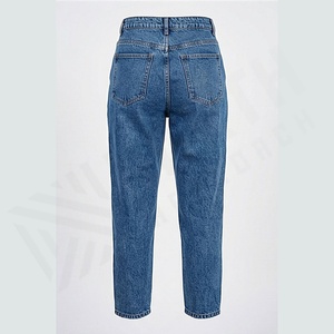 Jeans en denim pour homme, coupe droite, grande taille, coupe slim, couleur personnalisée, délavage foncé, tissu adoucissant, style streetwear, pantalon en gros - Product Image 2