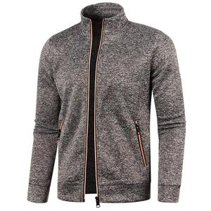 Top qualité hommes coupe-vent vestes plaine basique logo personnalisé Fitness entraînement course loisirs Sport col roulé veste - Product Image 4