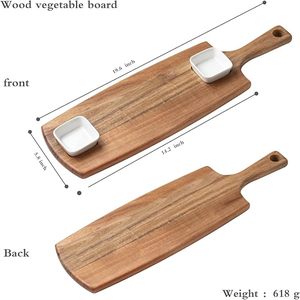 AALIYAN IMPEX Ensemble de planche à découper en bambou écologique Couteau à collation économique Servir du jus profond Bien Accessoire de cuisine en bois - Product Image 3