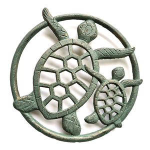 Dessous de plat carré en fonte de style moderne Porte-pot décoratif pour table à manger de cuisine avec design fleuri noir vintage Prix bon marché - Product Image 4