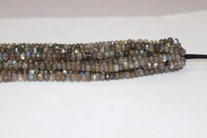Perles facettées en labradorite naturelle, rondes, 7-8 mm, haute qualité, pour la création de bijoux - Product Image 2