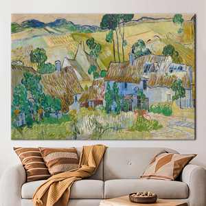 Impresión en lienzo del famoso paisaje de la aldea de Van Gogh - Reproducción de arte mural, 1P: Gallery Wrapped - Product Image 1