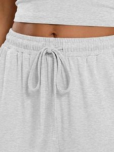 Best Quality Women’s Casual Sleeveless <b>Wide</b> <b>Leg</b> <b>Jumpsuit</b> Ribbed Stretch Long Pants <b>Pockets</b> Summer Yoga Lounge Sportswear - Product Image 5