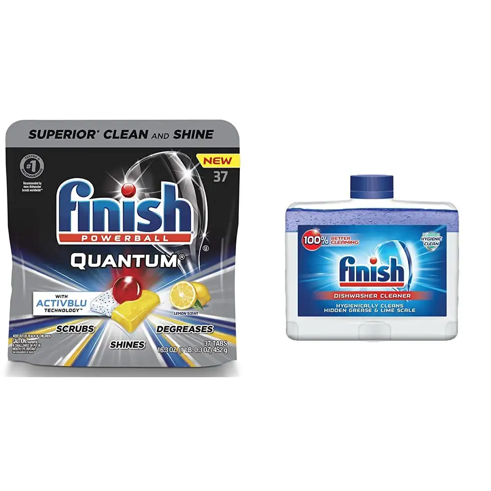 Finish - Quantum - 82 Count - Dishwasher Detergent - Powerball - Ultimate Clean & Shine - Dishwashing Tablets - Dish Tabs, Pack