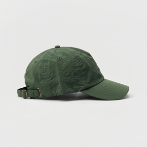 Casquette de baseball unisexe vert foncé à 6 panneaux, légère, en tissu imperméable, couleur unie, fermeture arrière réglable - Product Image 4