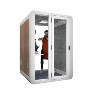 <span class=keywords><strong>Cloison</strong></span> insonorisée pour bureau, fournie par l'usine, 1,4x1,2x2,3m, <span class=keywords><strong>cloison</strong></span> insonorisée pour bureau à domicile, cabine insonorisée <span class=keywords><strong>amovible</strong></span>, silencieuse - Product Image 4
