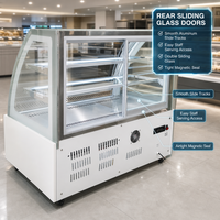 Vitrine Réfrigérée Commerciale Noire pour Gâteaux, Marque Privée, avec R290, pour Pâtisserie