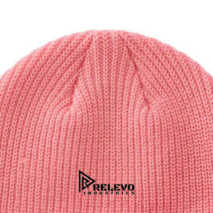 Chapeau d'hiver en acrylique bleu royal chaud avec motif de nœuds et de boucles brodés personnalisés, couleur unie, étiquette personnalisée pour hommes et femmes - Product Image 5