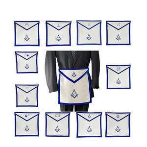 APRON MASONIC HAND EMBROIDERED GRAND LODGE PAST MASTER APRON <b>PURPLE</b> - Product Image 5
