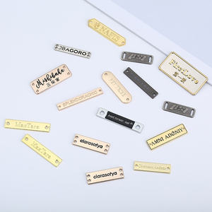 Zinc Alloy Metal <b>Label</b> for Bags and <b>Clothing</b> Custom Size 3D Plating Finish <b>Sew</b>-<b>On</b> Rectangle Badge - Product Image 4