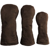 Housses de tête de club de golf vierges personnalisables en cuir et toile de qualité supérieure, durables, avec fermeture éclair/élastique, pour tous les types de clubs – Vente en gros