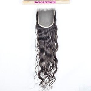 Extensions de cheveux humains 5*5 Closure Weaving, 100% naturelles, couleur naturelle noire, pour femmes, vente en gros à bas prix, double trame machine, cheveux vietnamiens - Product Image 3