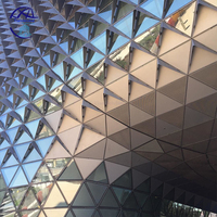 Panneau métallique personnalisé façade de bâtiment commercial en aluminium PVDF panneaux anodisés avec revêtement en poudre mur rideau