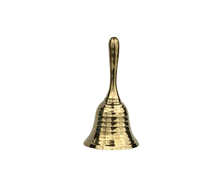 Campana con mango de madera Anillo de llamada Campana de mano de latón duradera moderna Con mango Campana de peón de metal en latón Elegante